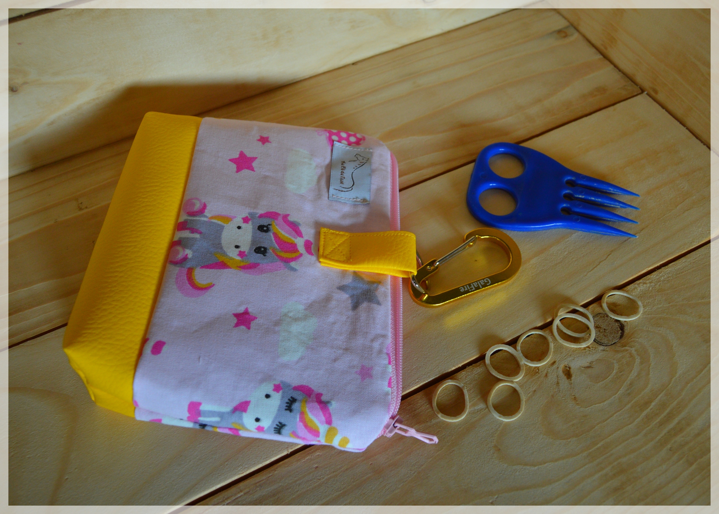 pochette élastiques lison rose jaune 4