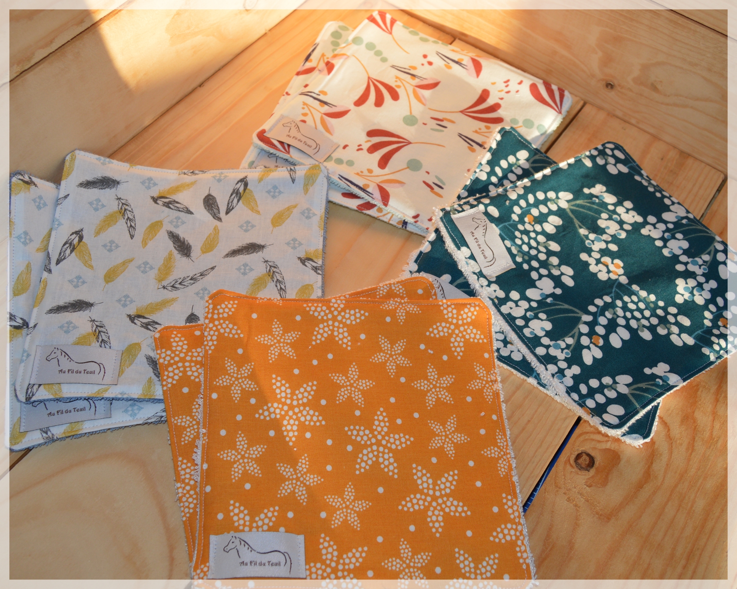 ensemble 4 lots lingettes chevaux