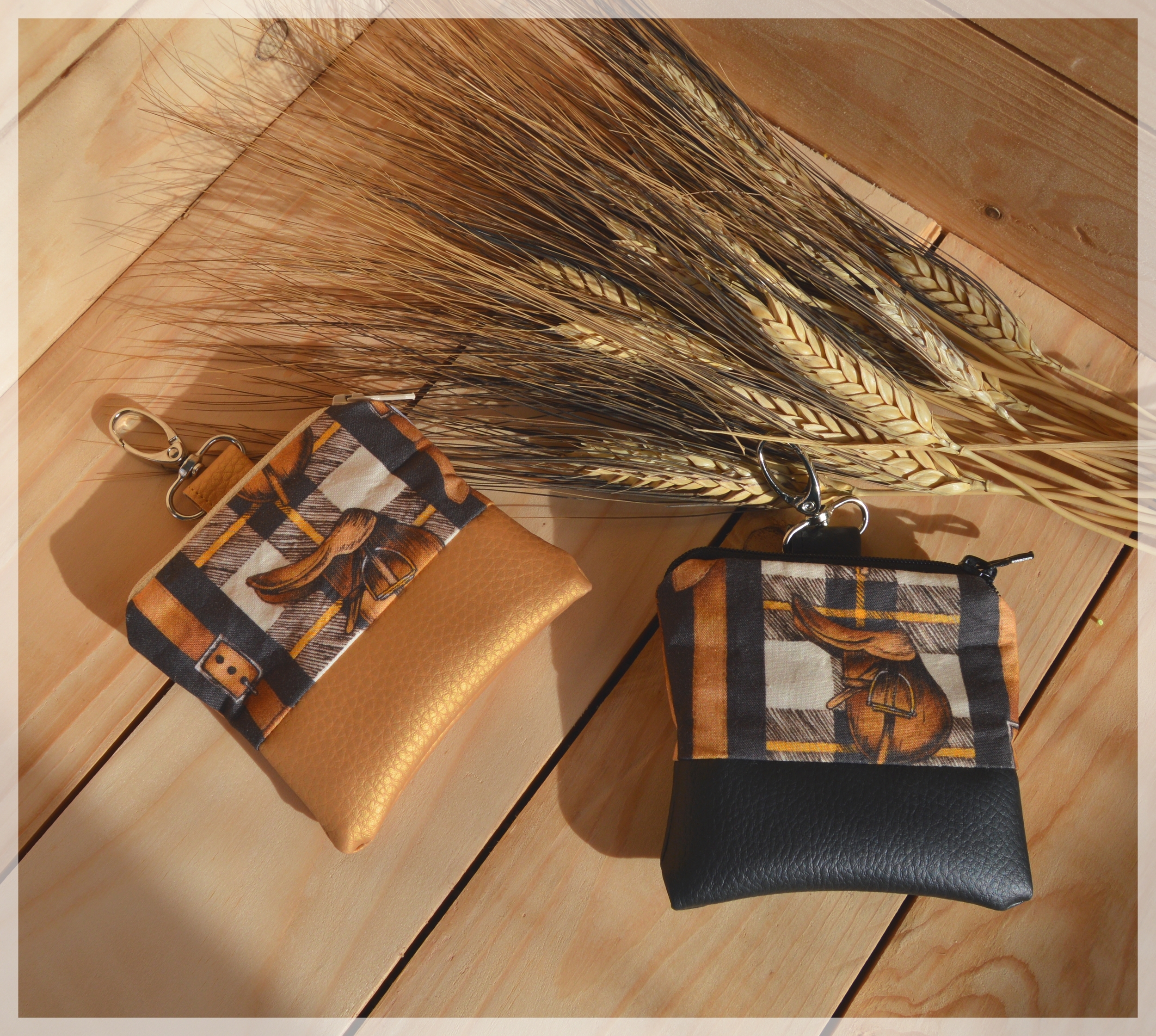 lot 2 pochettes friandises noir or