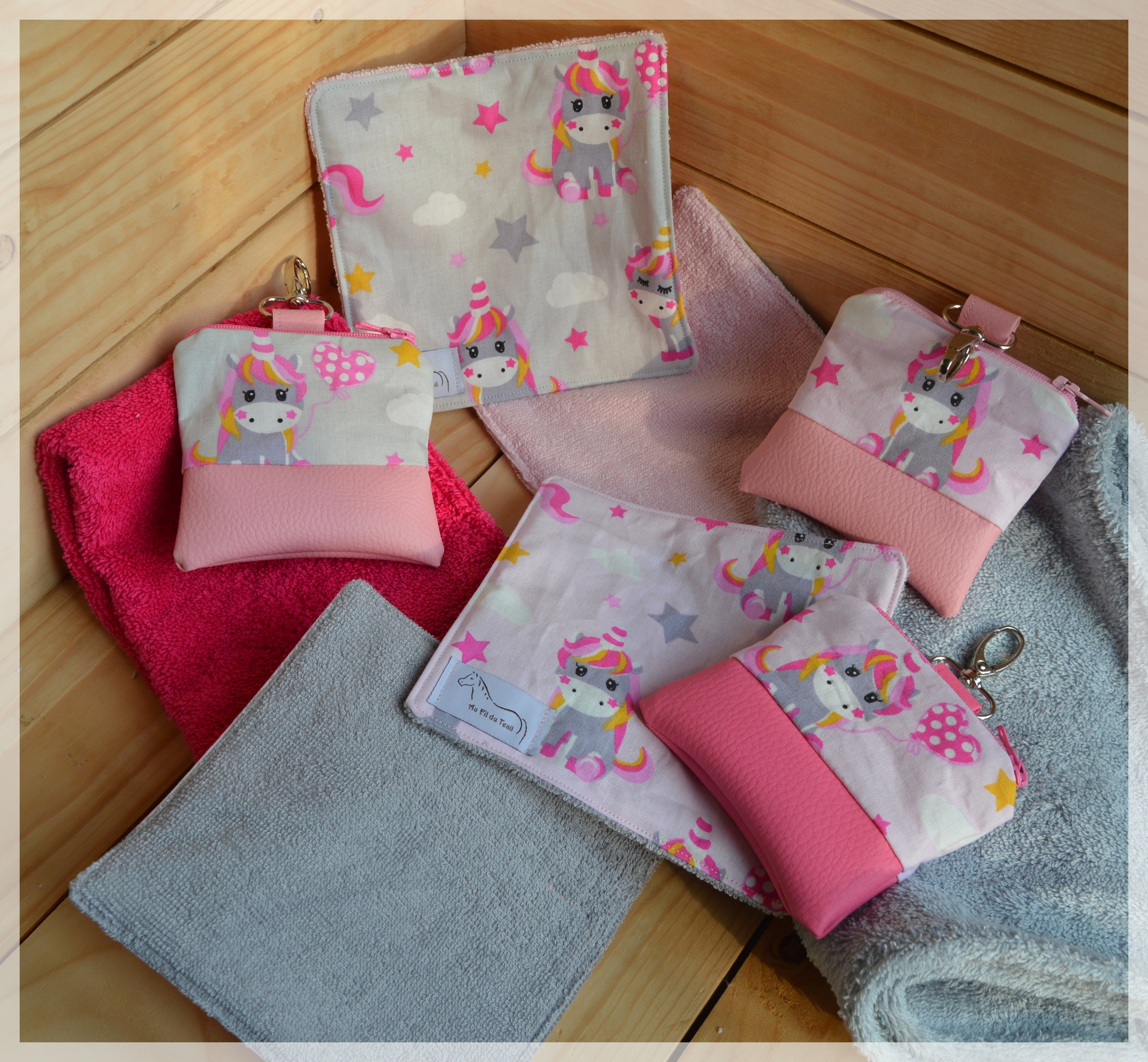 ensemble lisou gris et rose