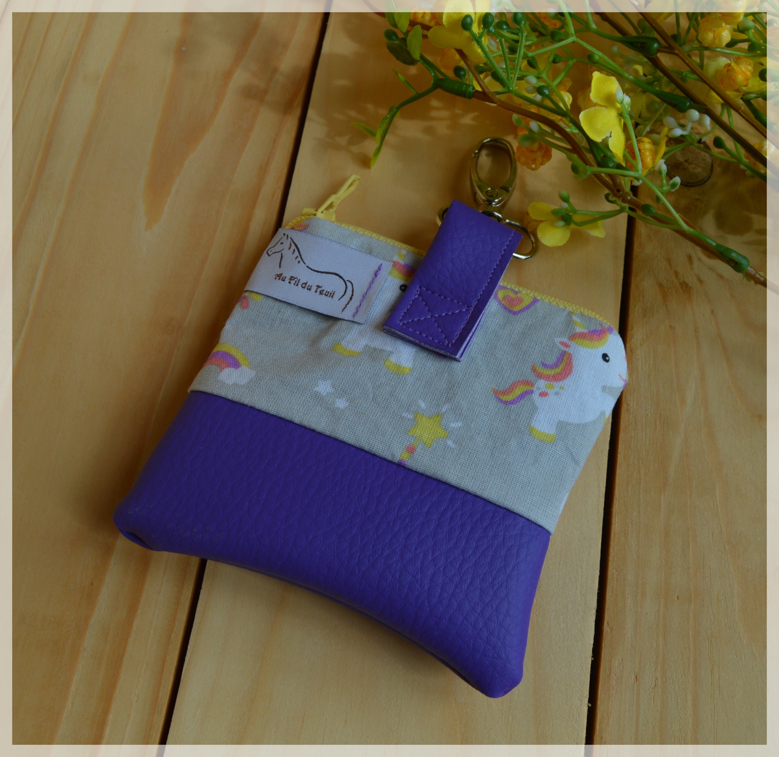 pochette friandises calissa gris violet 2