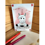 Carte Valentin face