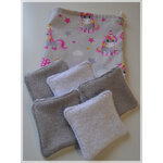 pochon et cotons lavables Lisou gris 1
