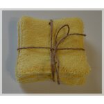 cotons lavables jaune citron blanc 1
