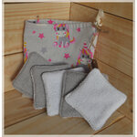 cotons et pochon lisou gris