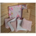 cotons et pochon lison rose