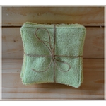 lingettes lavables vert et jaune 2