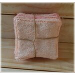 lingettes lavables saumon et rose 3