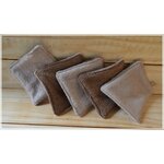lingettes lavables marron et beige 1