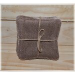 lingettes lavables marron et beige 2