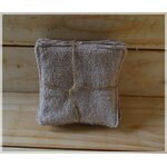 lingettes lavables marron et beige 3