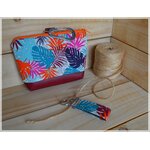 pochette élastiques et porte clés jungle color