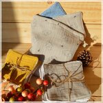 ensemble lots lingettes cotons et pochon