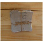 lot cotons lavables girafes beiges jaune 2