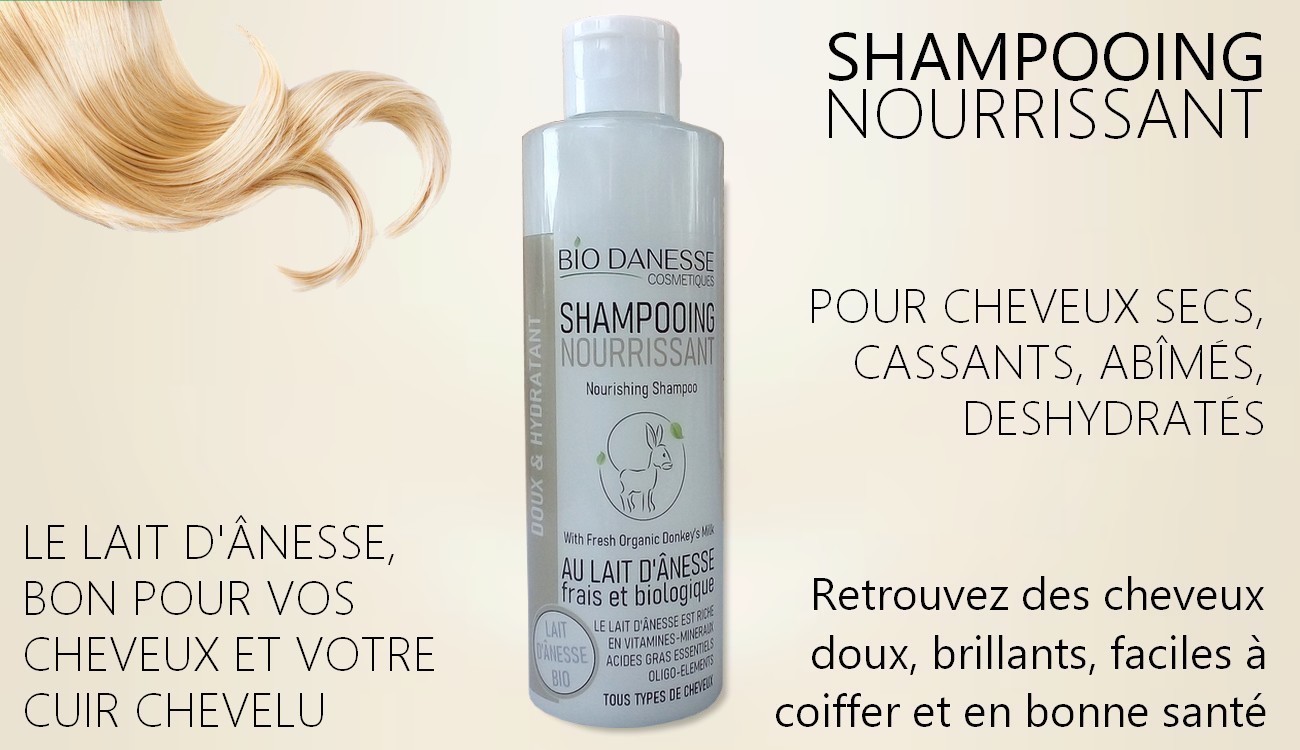 Shampoing Au Lait D'ânesse Bio Bell'ÂNESSE 250ml - Nourrissant Et Réparateur - Pour Tous Cheveux
