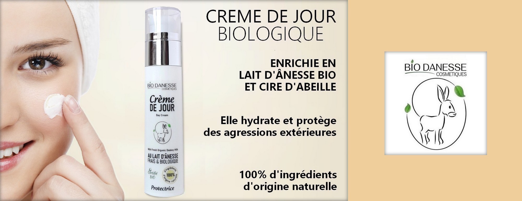 Découvrez notre crème de jour au lait d'ânesse bio >>>