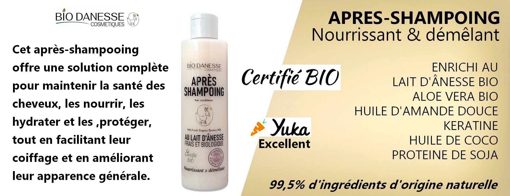 Gel douche lait d’ânesse & fleur de coton – 96 % naturel