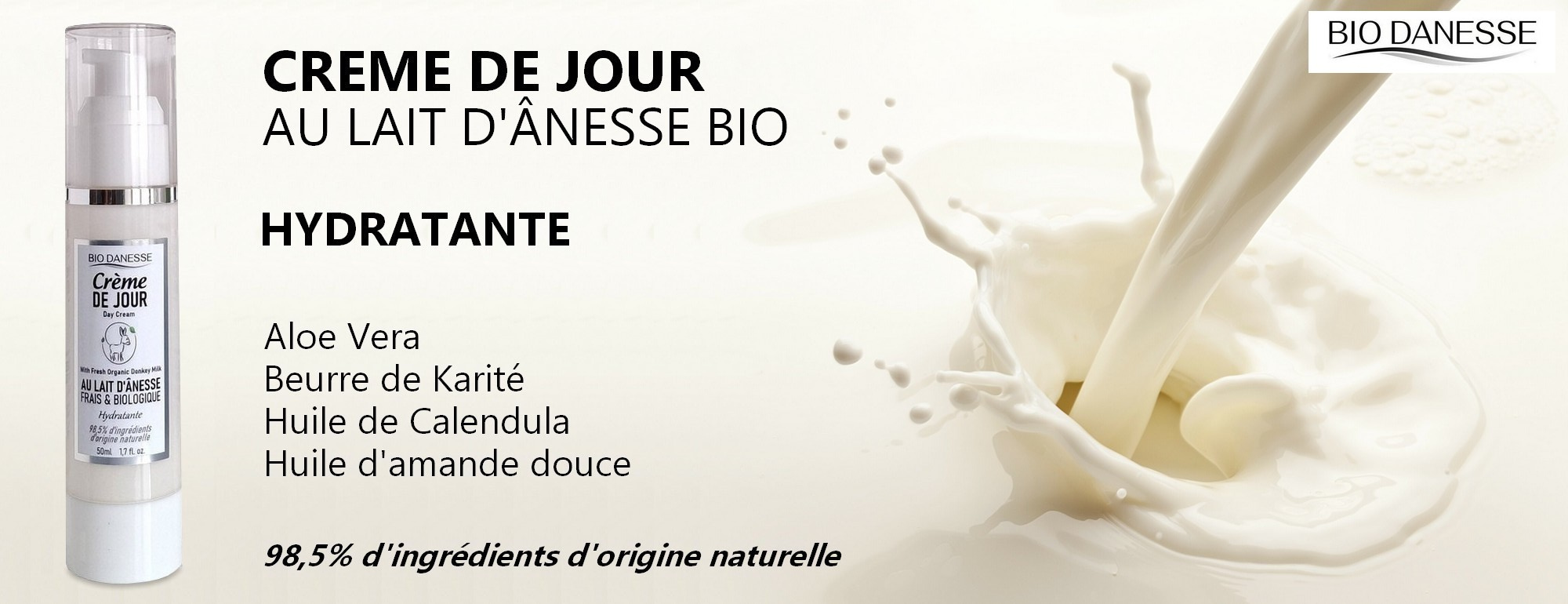 Découvrez notre crème de jour bio au lait d'ânesse >>>