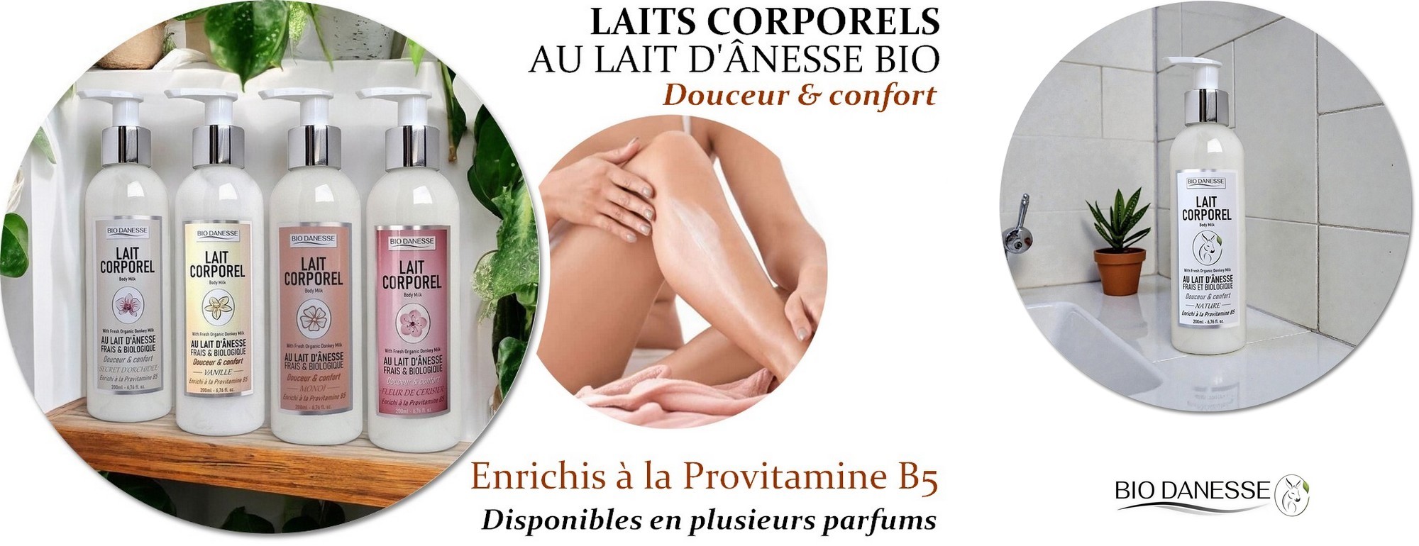 Nos laits corporels au lait d'ânesse bio >>>