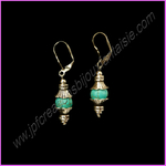 Boucles doreilles turquoise et métal