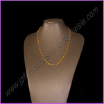 Collier acier inoxydable et perles orange