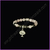 Bracelet quartz rose, labradorite grise et pendentif arbre de vie métal argenté