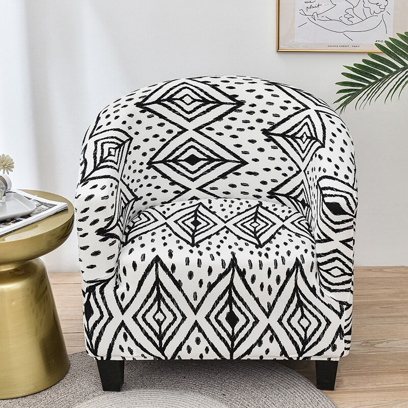 Housse de fauteuil blanche style Bohémien