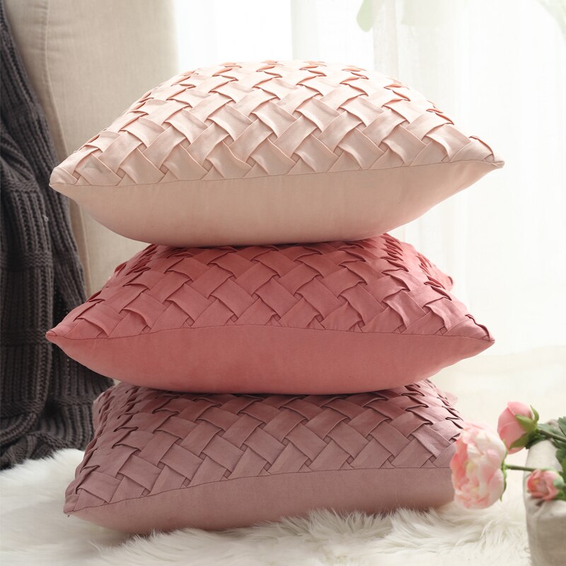 Housse-de-coussin-en-Faux-daim-doux-rose-gris-uni-housse-d-oreiller-d-corative-pour