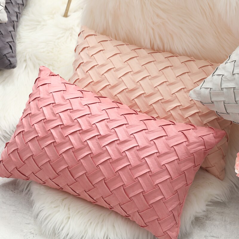 Housse-de-coussin-en-Faux-daim-doux-rose-gris-uni-housse-d-oreiller-d-corative-pour