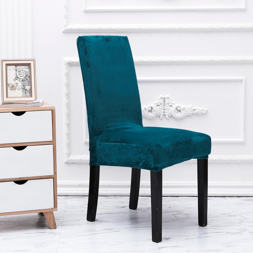 chiovenni housse de chaise en peluche paisse lavable lastique chaude en velours pour l hiver pour
