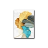 Affiche-avec-feuille-de-plante-bleu-vert-jaune-or-toile-imprim-e-nordique-peinture-artistique-moderne