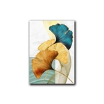 Affiche-avec-feuille-de-plante-bleu-vert-jaune-or-toile-imprim-e-nordique-peinture-artistique-moderne