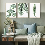 Affiches-imprim-es-en-toile-verte-Plantes-vertes-minimaliste-moderne-et-nordique-feuilles-vertes-d-coration