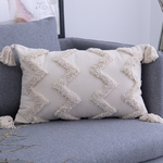 Housses-de-coussin-carr-es-faites-main-d-coratives-de-couleur-beige-avec-fermeture-clair-pour