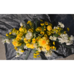 jardinière raquette 1 pivoine jaune