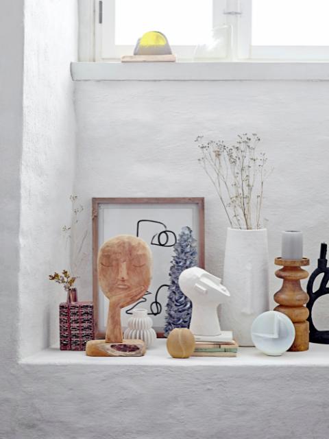 vase déco blanc nez BERICAN en terracotta D17,5xH40cm BLOOMINGVILLE 82047461