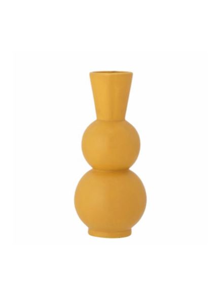 vase jaune en grès TAJ bloomingville