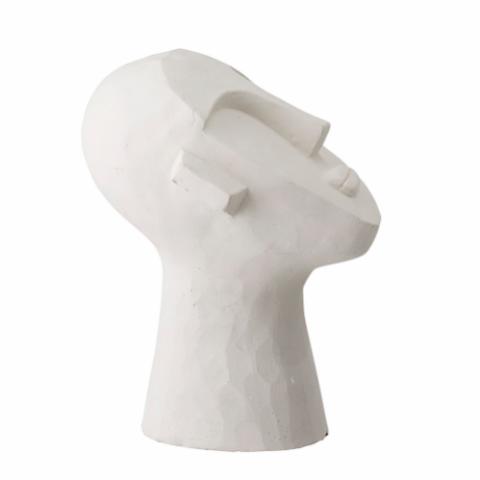 tête sculpture en ciment blanc (3)