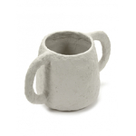 B7218307s1_1_1 POT MARIE PAPIER MACHE BEIGE D14H18