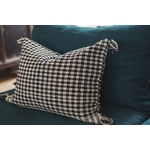 Housse de coussin pied de poule + coussin (1)