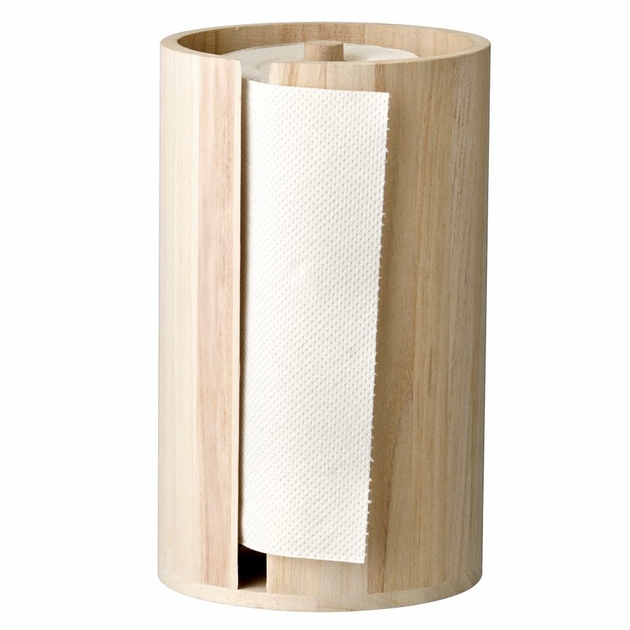 Support pour sopalin / papier de cuisine D14,5 H25,5 Bois naturel ...
