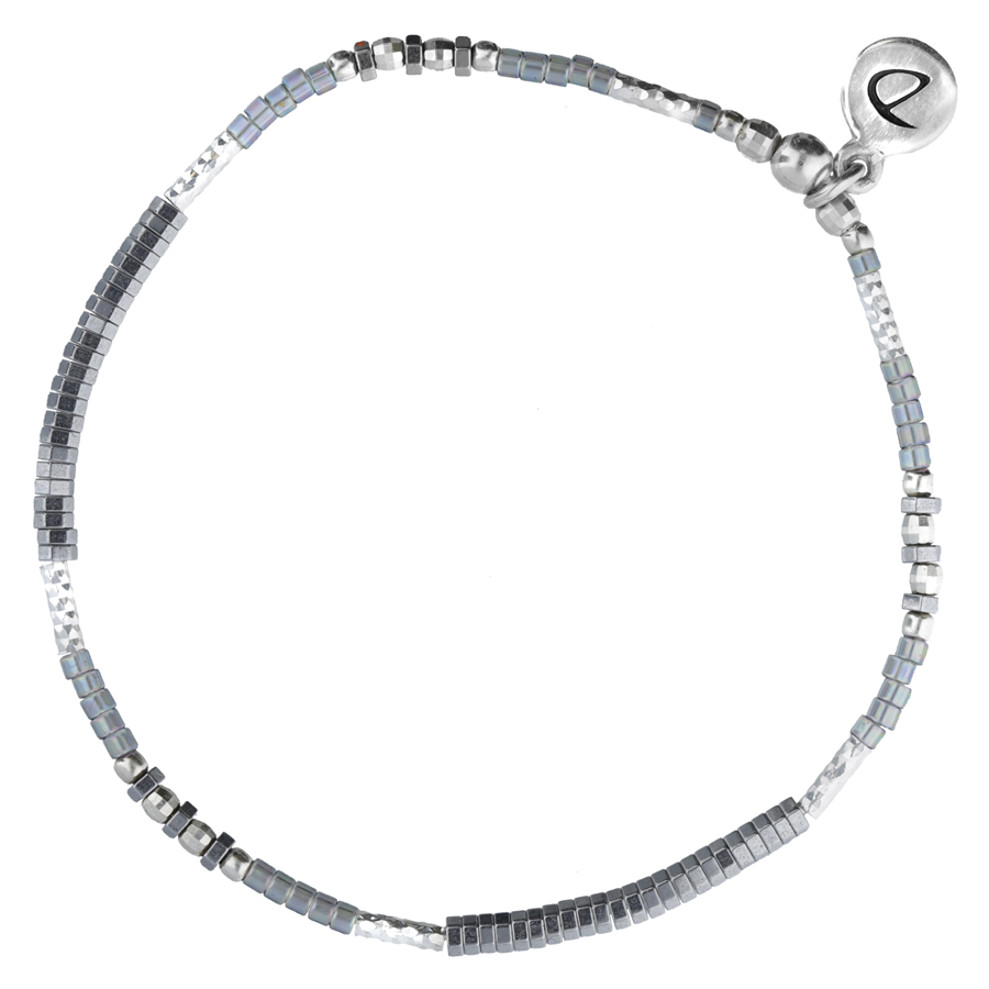 BRACELET ELASTIQUE FLUFFY GRIS