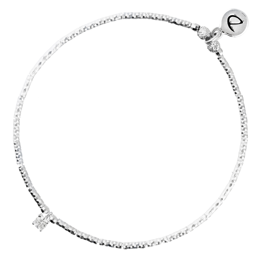 BRACELET ÉLASTIQUE TUBES DIAMANTES OXYDE