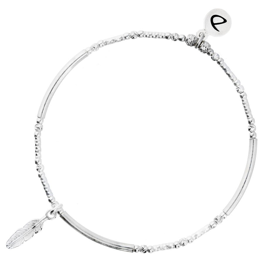 BRACELET ÉLASTIQUE SILVER PETITE PLUME