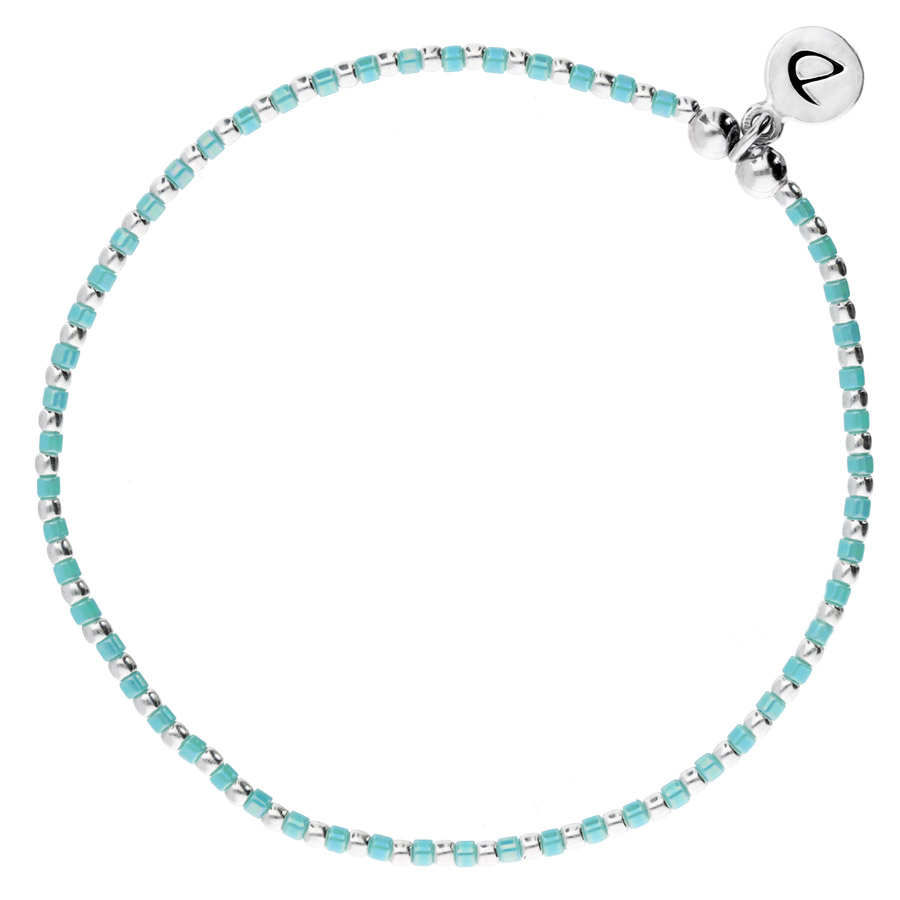 Bracelet Élastique Argent 925 Lagon Grain De Folie
