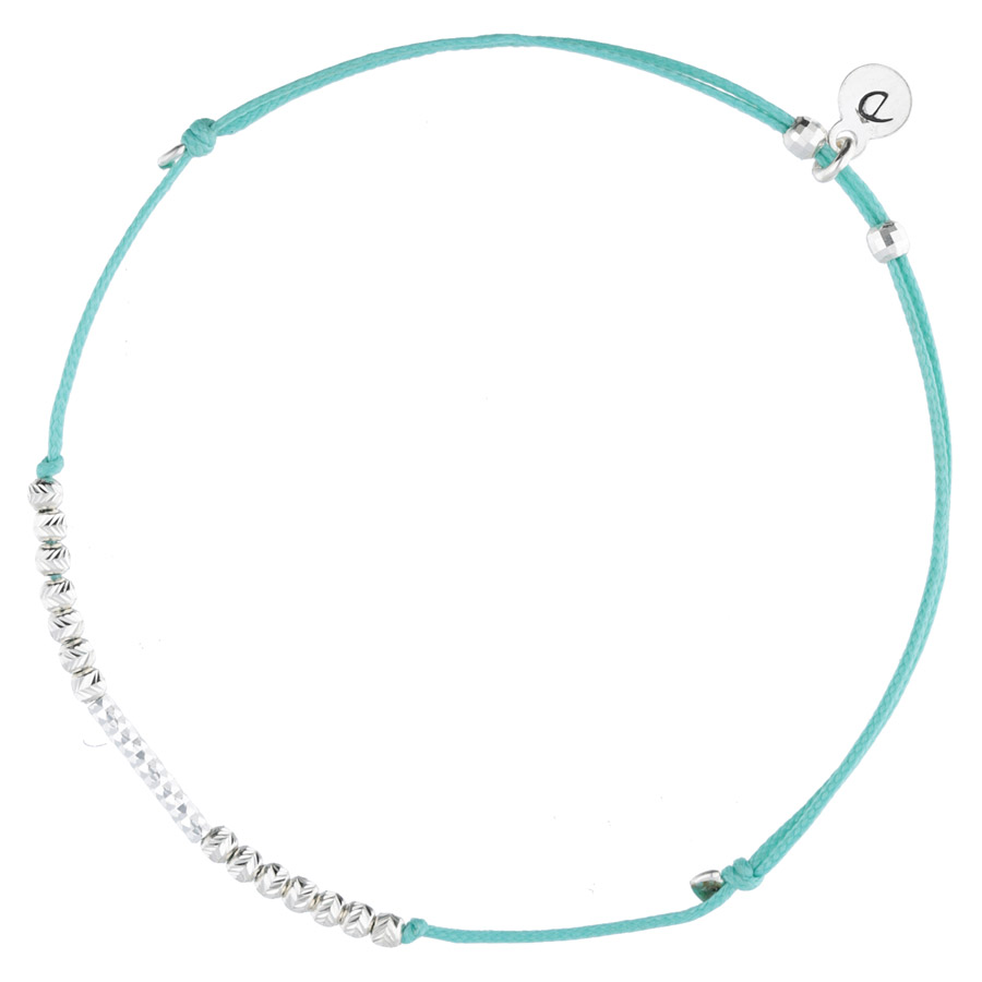 BRACELET CORDON TURQUOISE PERLES SCINTILLANTES