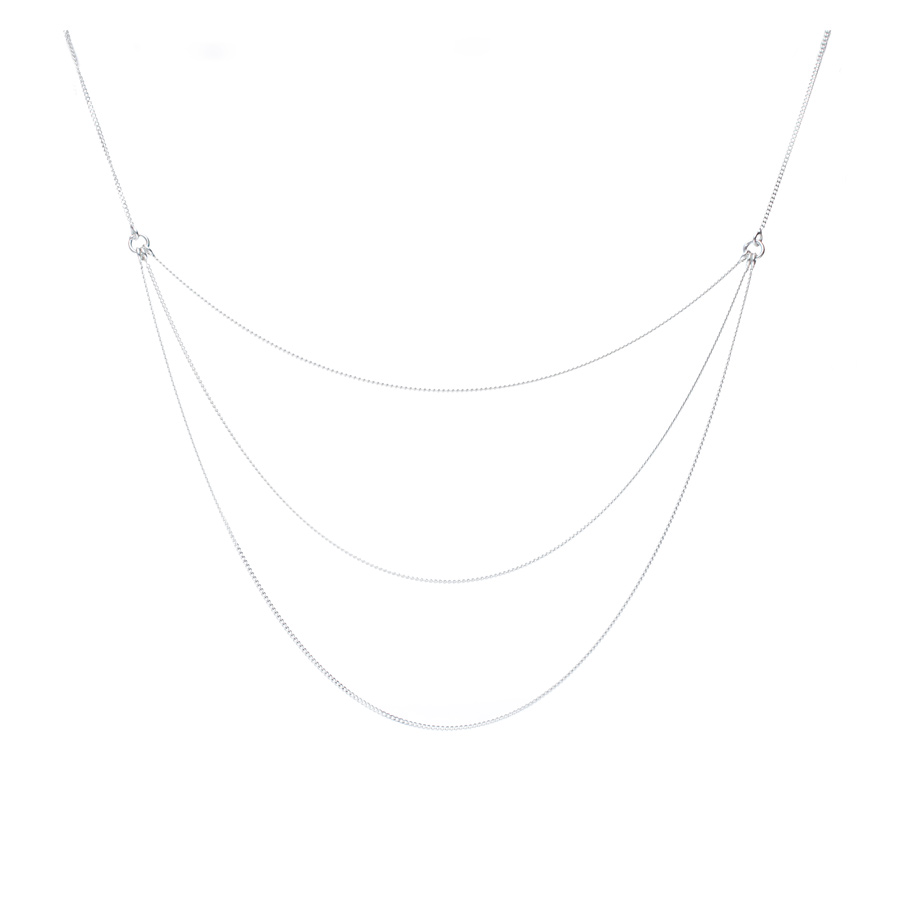 COLLIER TRIPLE CHAINES FINES