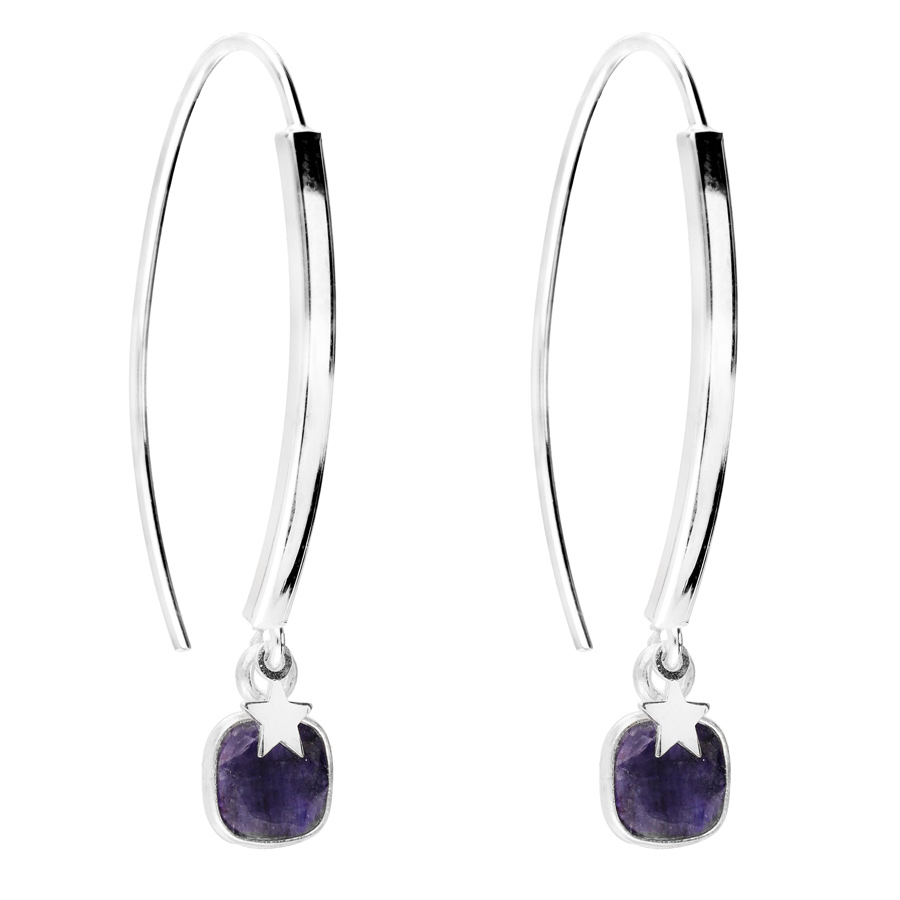 BOUCLES OLBIA CARRE COULEUR SAPHIR