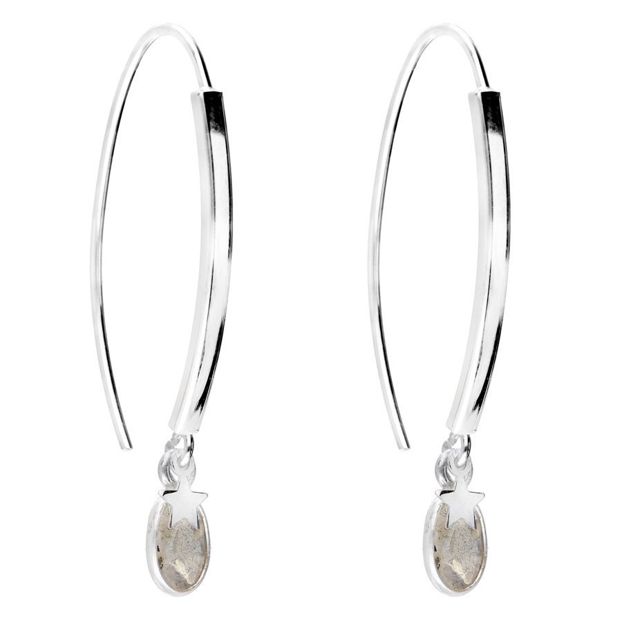 BOUCLES HOUSTON OVAL LABRADORITE