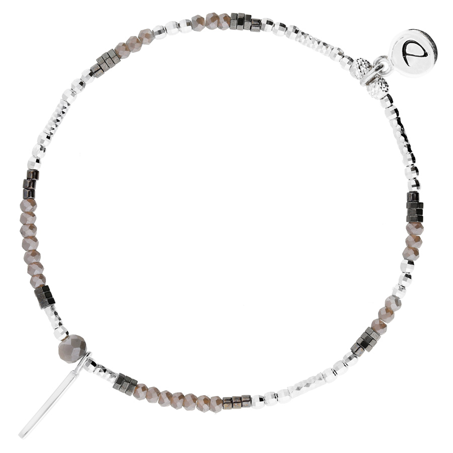 BRACELET ELASTIQUE BARETTE TIVOLI GRIS